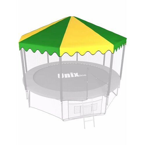 Тент для батута 3.05-3.05 м Unix Line 10 ft ROU10 зеленый/желтый