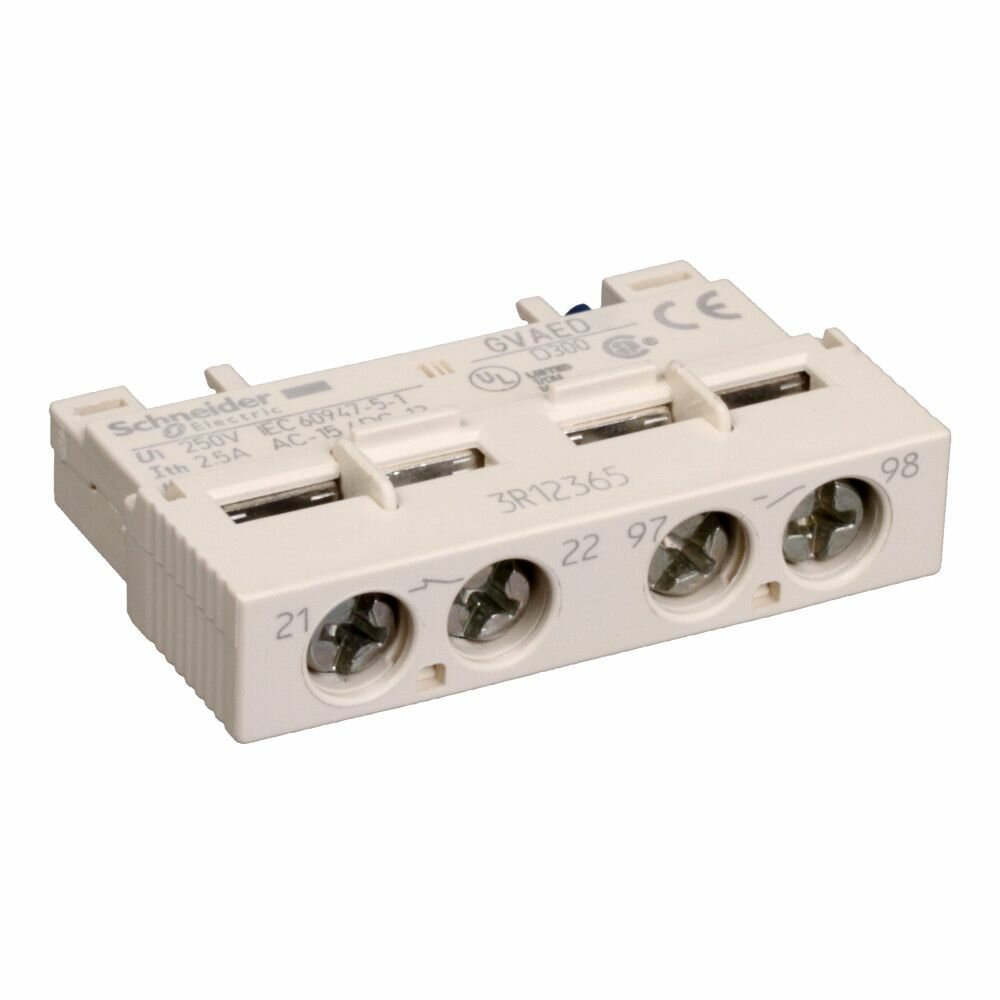 Schneider Electric GV2 Контакт фронтальный 1НЗ+(1НО аварийн.) GVAED011