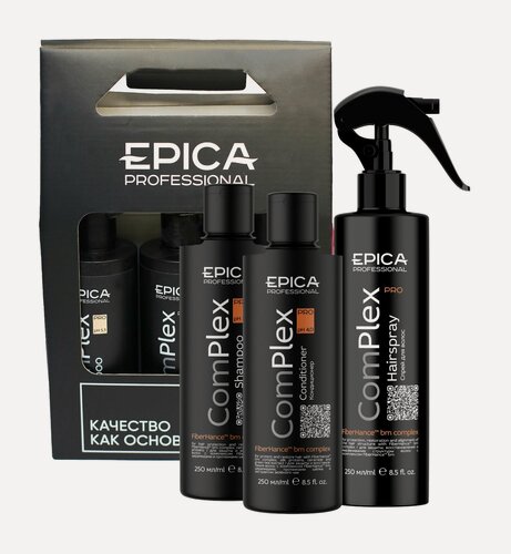 Изображение товара EPICA PROFESSIONAL Набор для волос ComPlex Pro (Шампунь 250 мл + Кондиционер 250 мл + Спрей 250 мл)