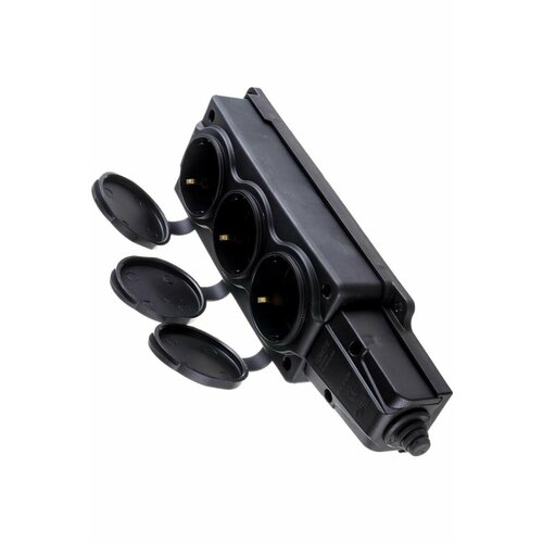Колодка штепсельная 3-гн с крышками сз 16А IP54 каучук NE-AD 466₽