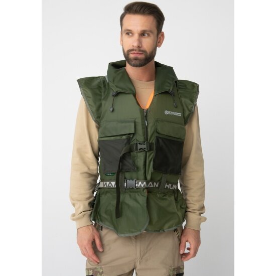 Спасательный жилет Huntsman SHARK с капюшоном от 100-120кг р.58-64