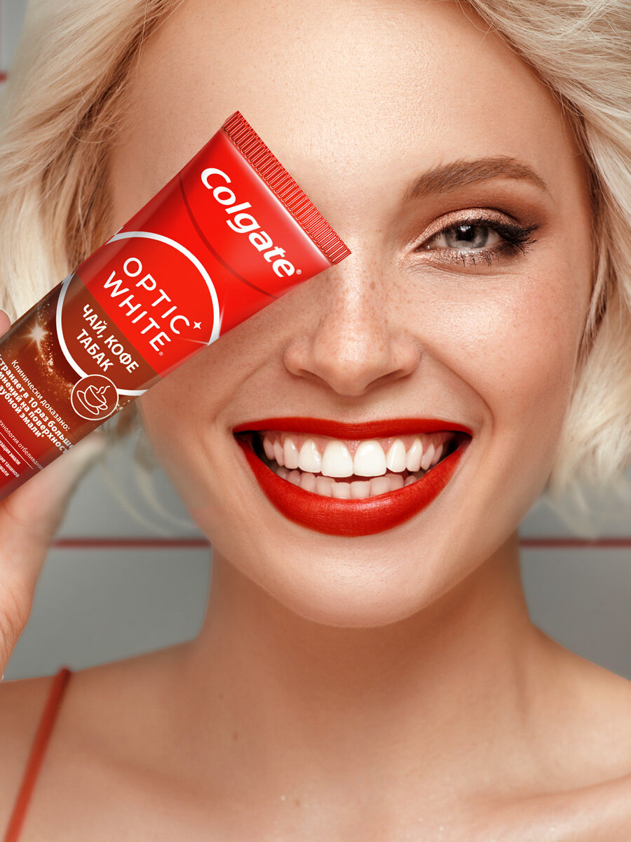 Отбеливающая зубная паста Colgate для ценителей чая, кофе и табака, 75мл (2шт) — фото 1