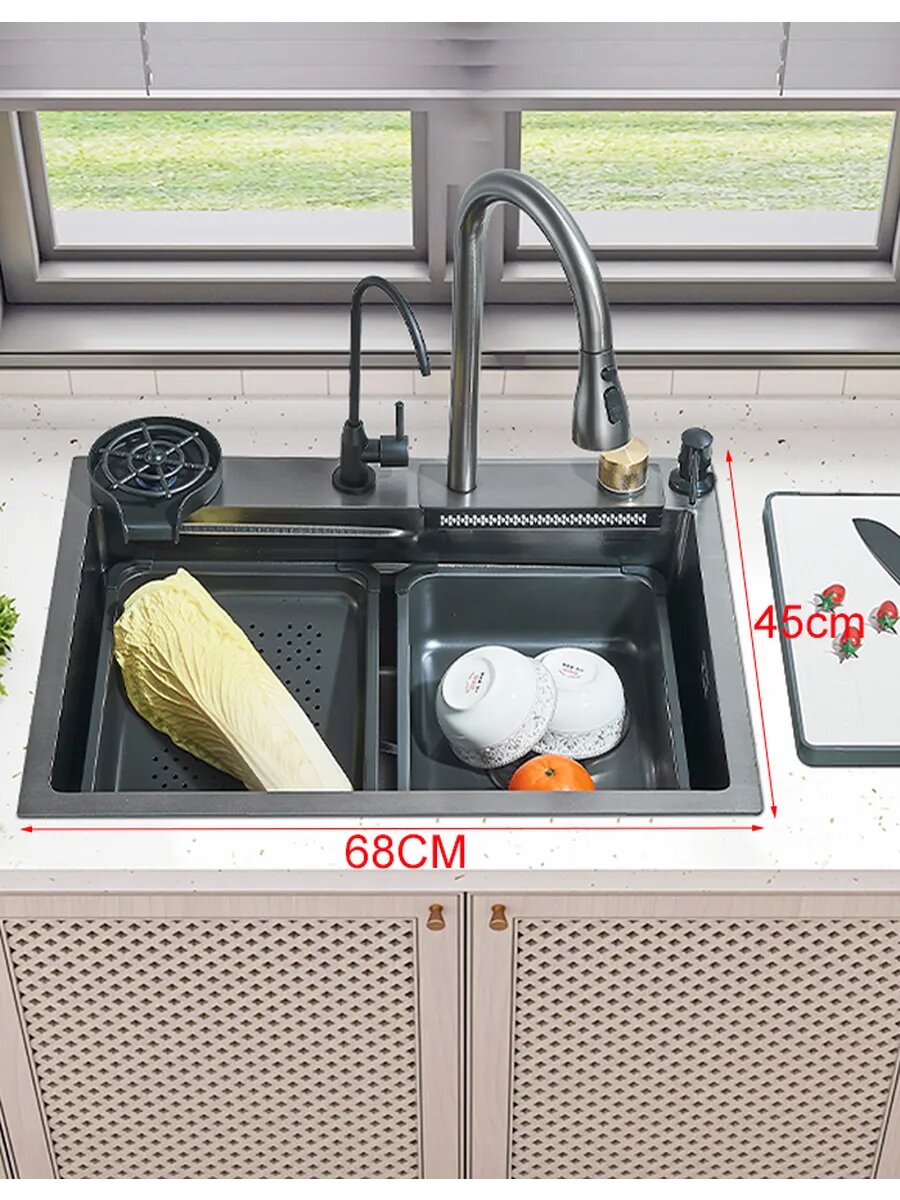 Многофункциональная мойка для кухни 680*450MM