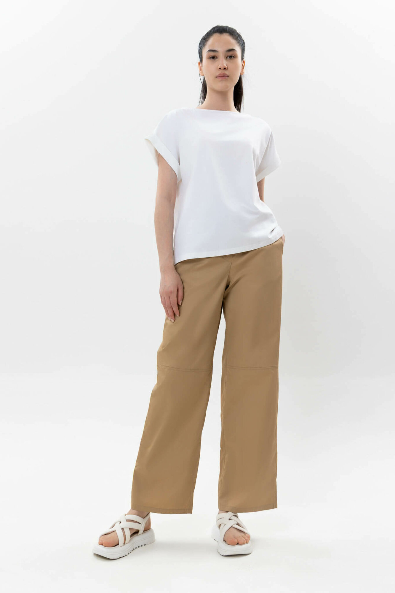 TERRA PRO Женские брюки (Color: Beige, Size: S) SS25WES-21340 — фото 1