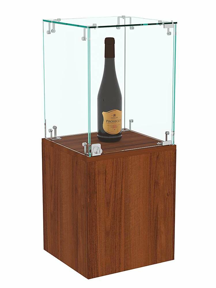 Демо стенд со стеклом Льдинка №1, Орех. Производитель товара - компания ТОБ.