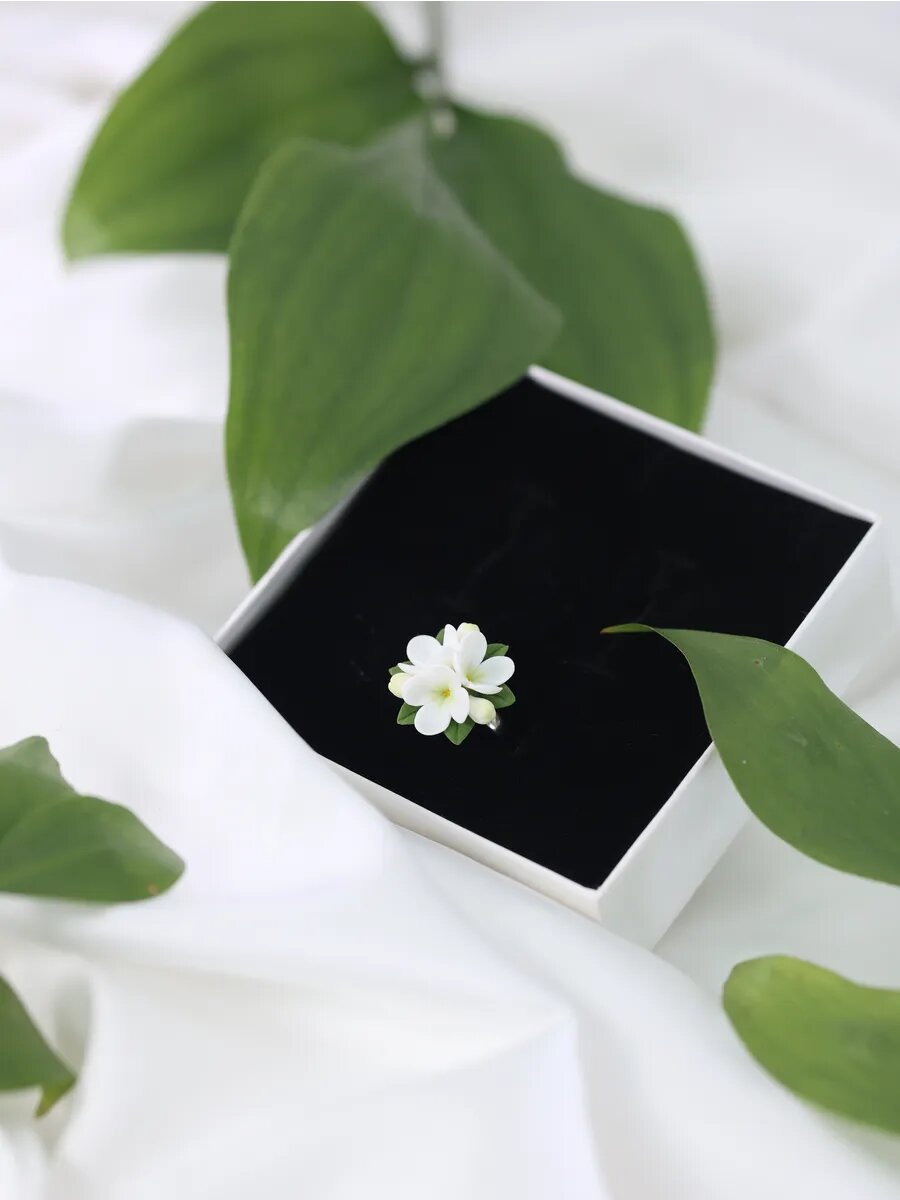 Кольцо помолвочное, полимерная глина