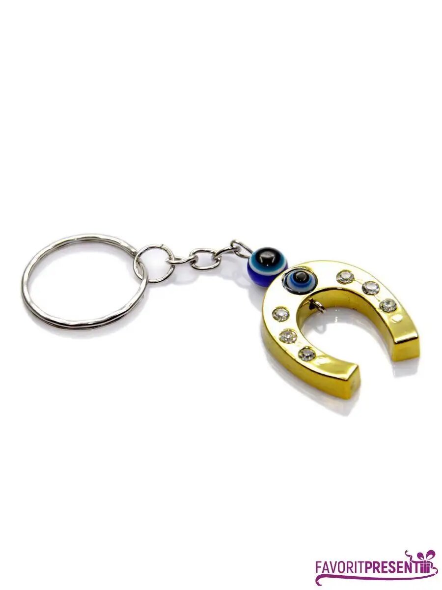 Брелок FAVORITPRESENT, серый, желтый, черный, синий, белый — фото 1