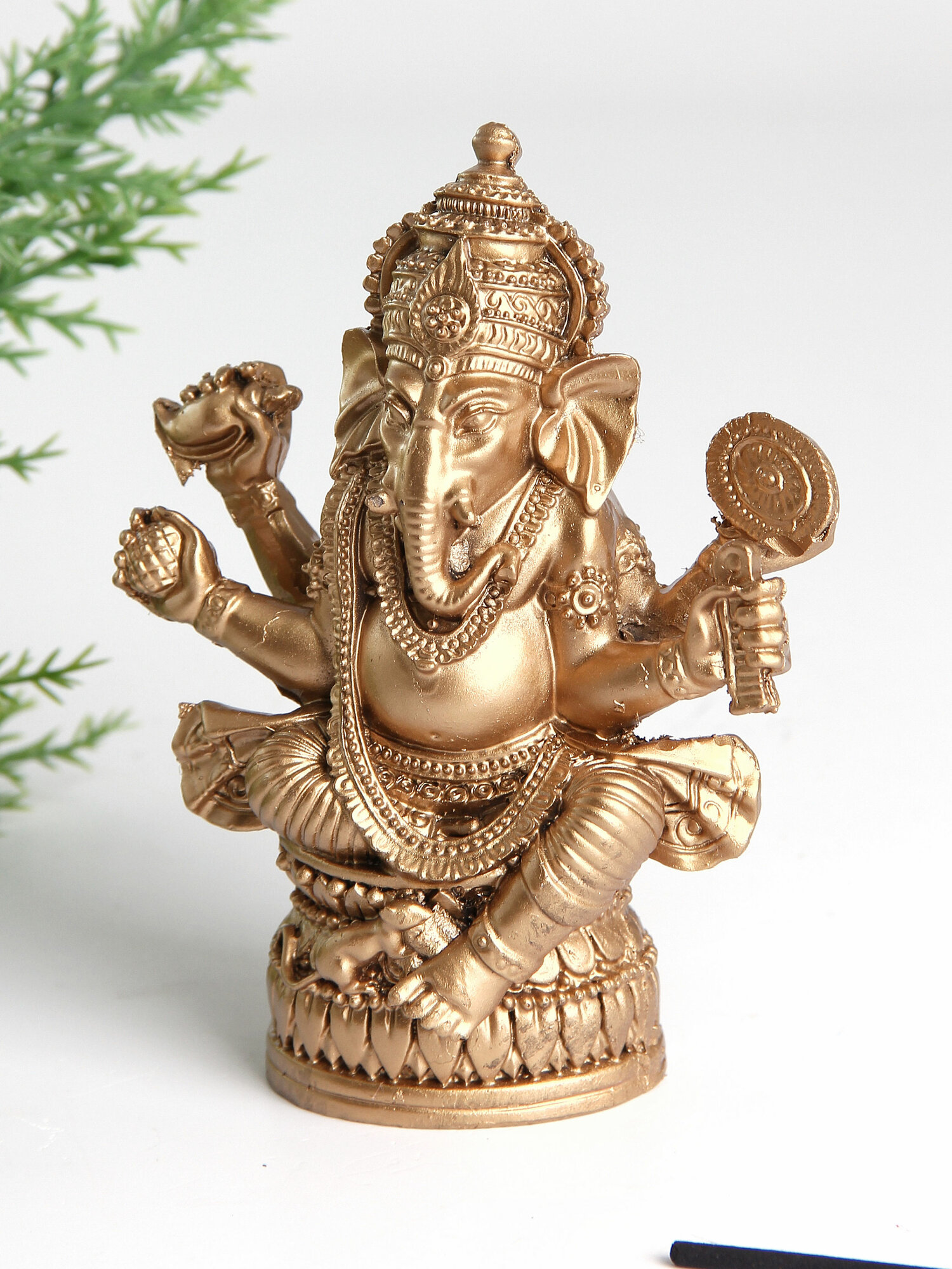 Ганеша 12,5 см под бронзу "Перо Павлина" — фото 1