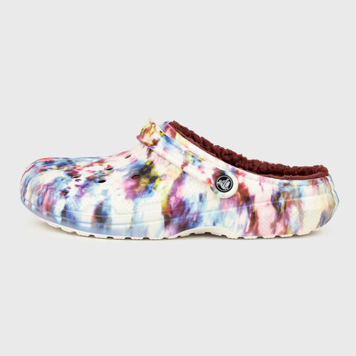 фото Сабо crocs classic lined clog, размер 42-43 eu, garnet/multi 