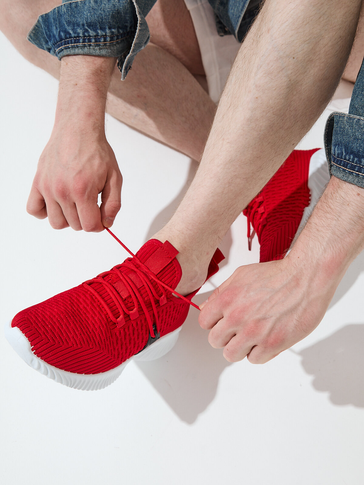 Кроссовки Nobbaro, полнота 7 (RU)/ на среднюю и широкую стопу, размер 41, красный — фото 1