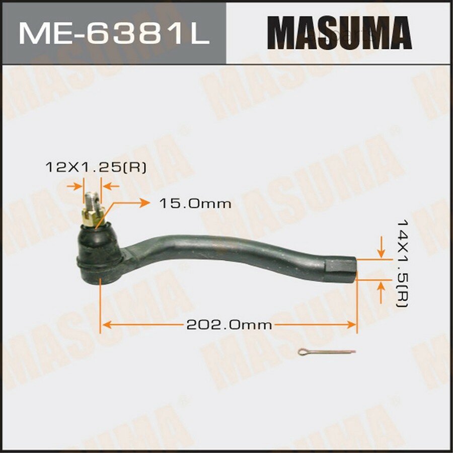 MASUMA ME-6381L Наконечник рулевой L HONDA CIVIC MASUMA ME-6381L