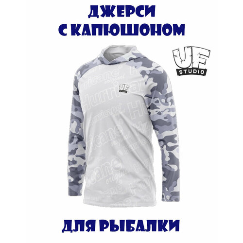 Джерси для рыбалки с капюшоном Uf-Studio Hurricane (2XL) Sky Camo