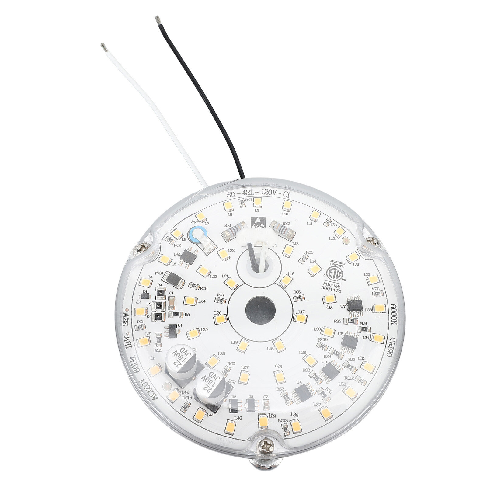 3.93in Ceiling Fan LED Light Replacement Professional Dimmable 18W AC120V 2000lm Magnetic Mount Kits for White 6000K