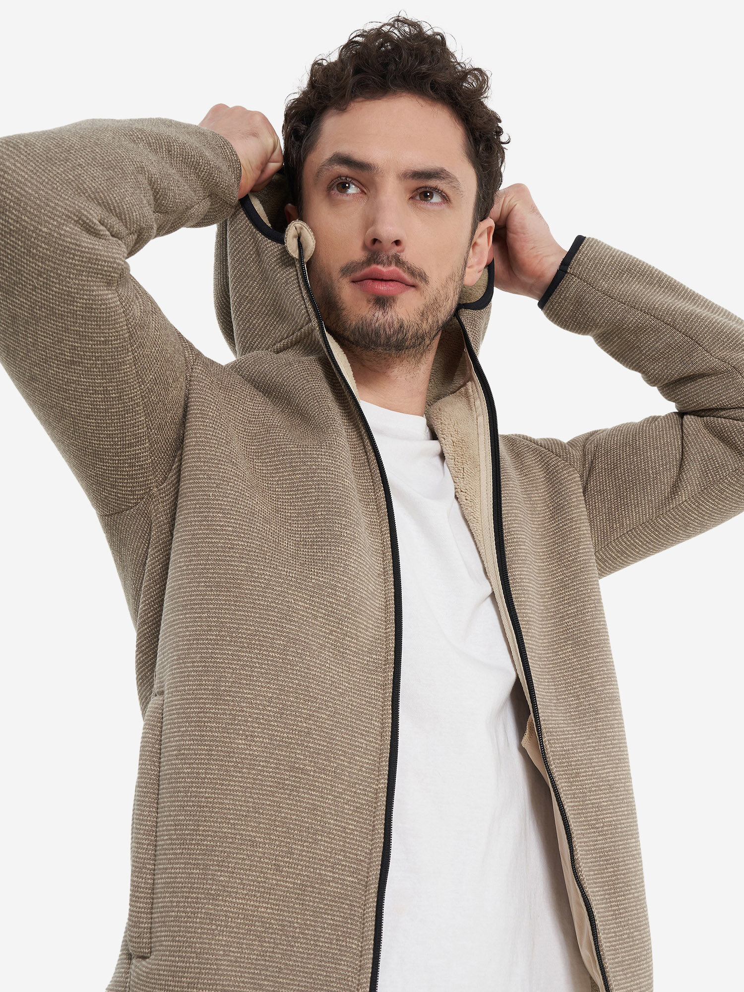 Толстовка OUTVENTURE Travel Men's Fleece Jumper, размер 52, , бежевый — фото 1