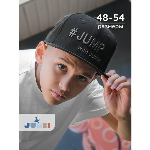 фото Бейсболка jumbi для детей, размер 48-52, черный