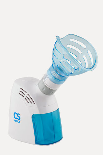 Изображение товара Ингалятор CS Medica Aerobreeze CS-001, паровой, для косметических процедур, белый/голубой