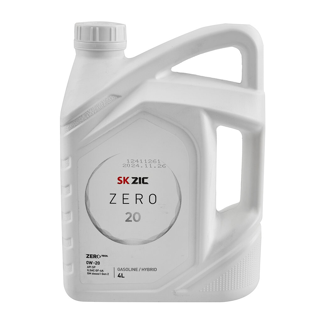 Масло моторное ZIC ZERO 20 0W20 синтетика 4 л 162035