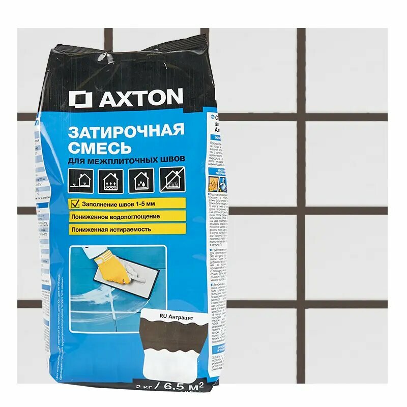 Затирка цементная Axton A130 цвет антрацит 2 кг