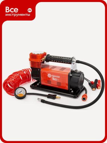 Изображение товара Автомобильный компрессор Агрессор металлический, 12 В, 600 Вт, 160 л/мин, переходники для накачки лодок, сумка AGR-160
