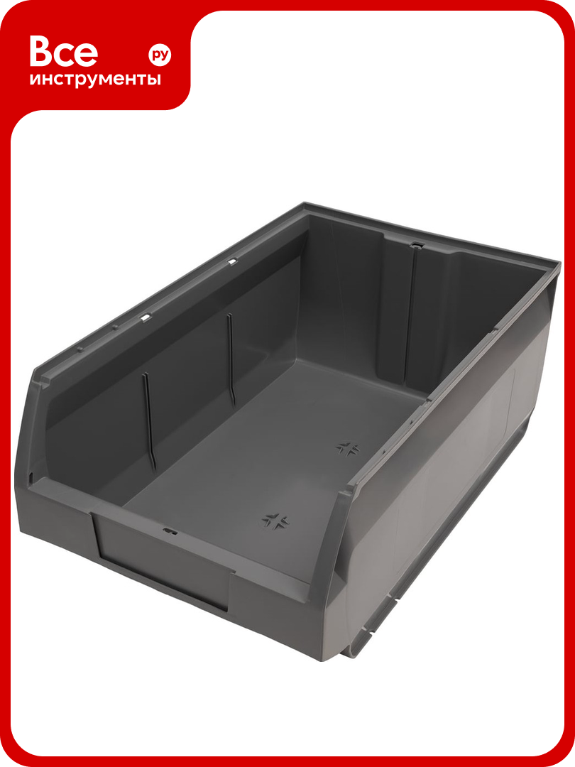 Ящик Gigant 400x230x200 ПП темно-серый 32087