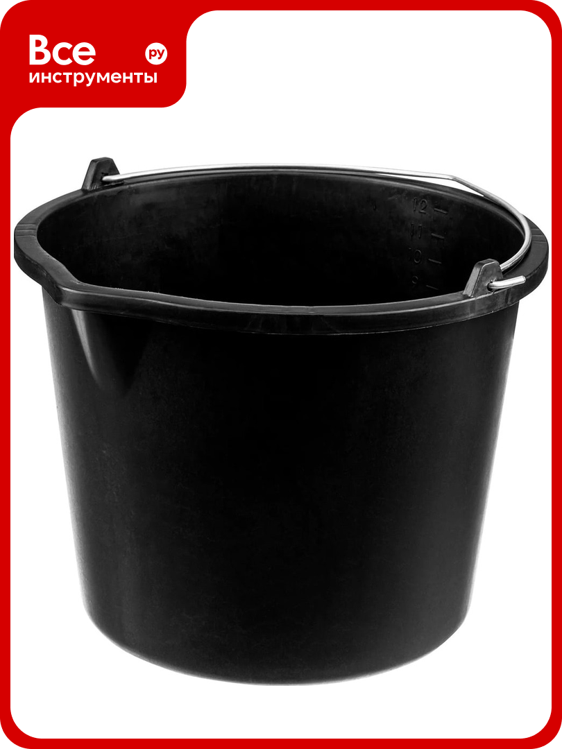 Строительное пластмассовое ведро строймаш 20 л 16059