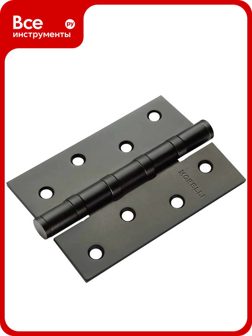 Петля MORELLI MS 100X70X2.5-4BB BL стальная 1шт. черный 9011527