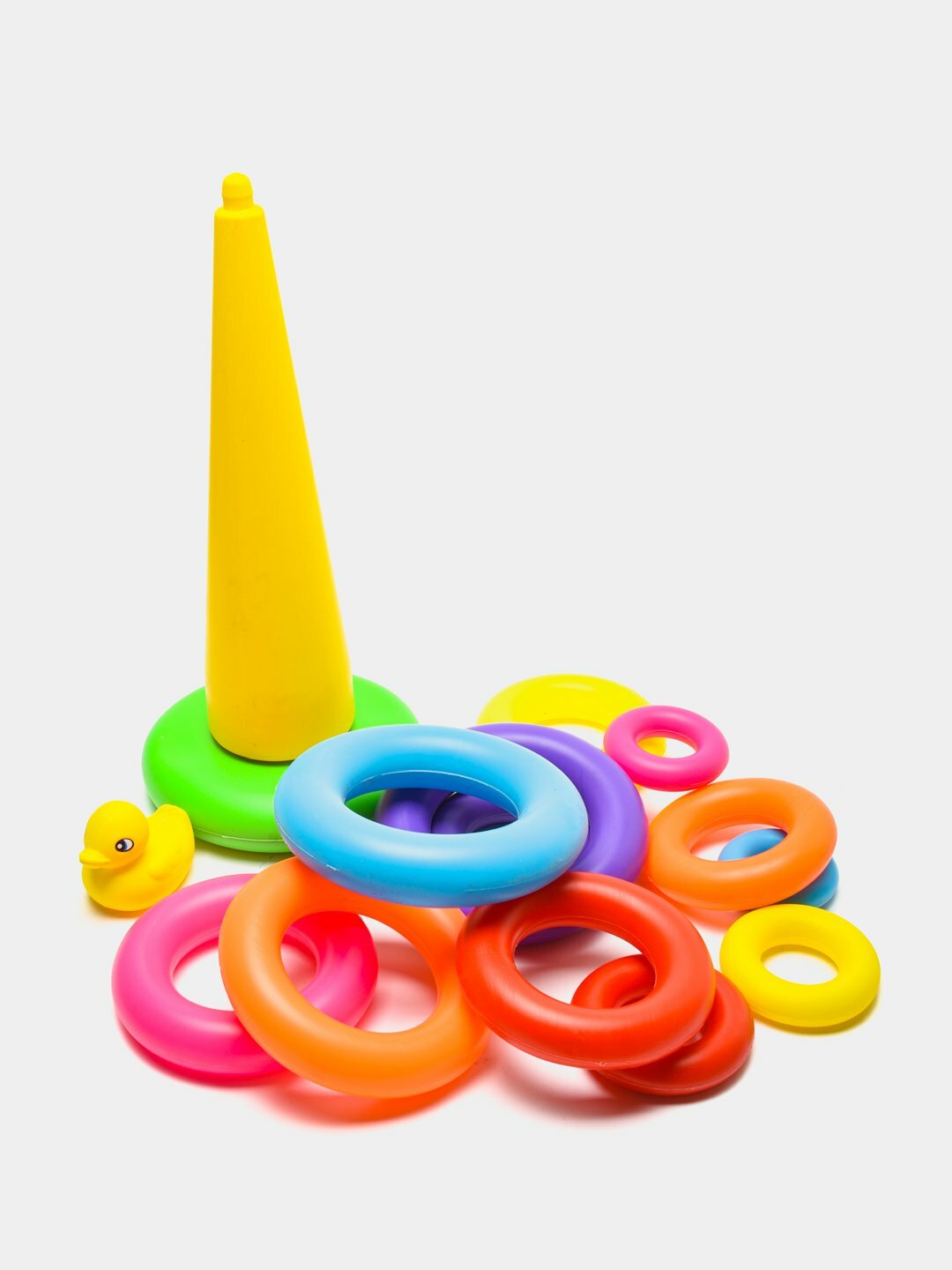 Пирамида развивающая игрушка, для детей до 3 лет, 11 кольцом — фото 1