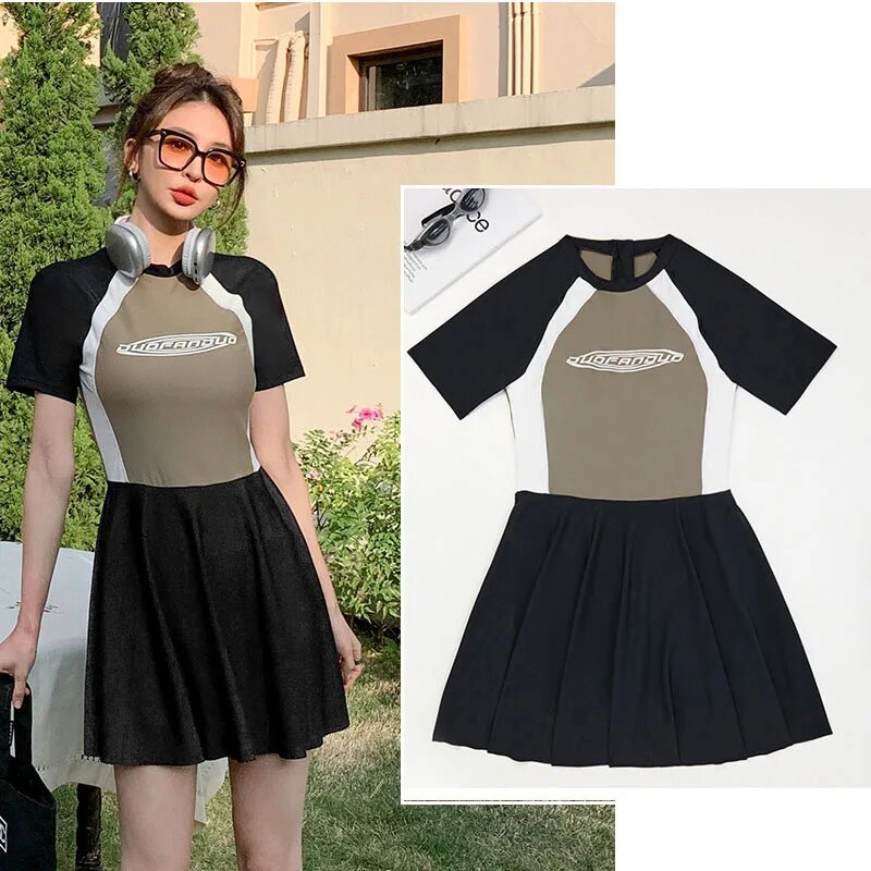 Женский рашгард купальник Bswemek Черный XL 801A