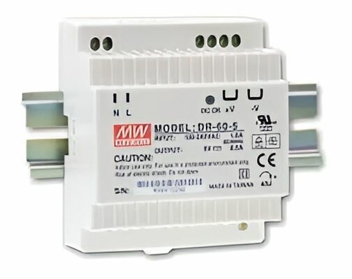 Преобразователь напряжения с 220 вольт до 5 вольт на din-рейку DR- 60- 5 60Вт 6.5 ампер