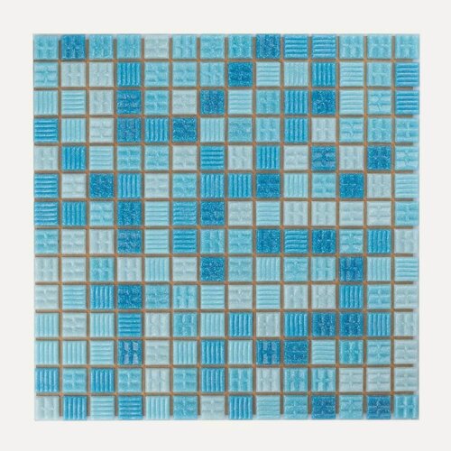 Изображение товара Плитка мозаика стеклянная КерамограД 30,5х30,5см KG301P/ 20 шт на бумаге