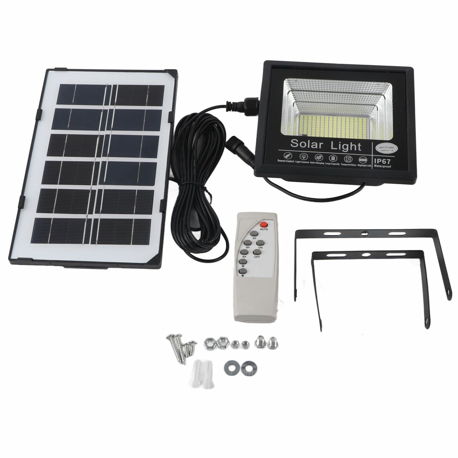 Солнечные прожекторы 50Вт IP67 CE пульт ДУ без батареи встроенный аккумулятор.