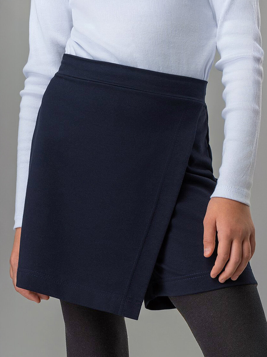 Школьная юбка Happyfox Для девочек размер 122 т.синий