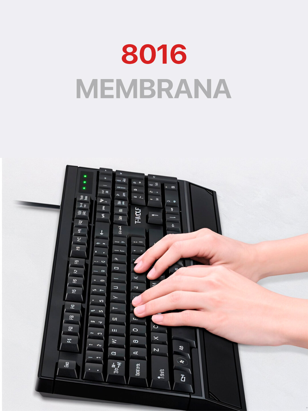Клавиатура Savdo 8016, беспроводная, USB, механическая, черная — фото 1