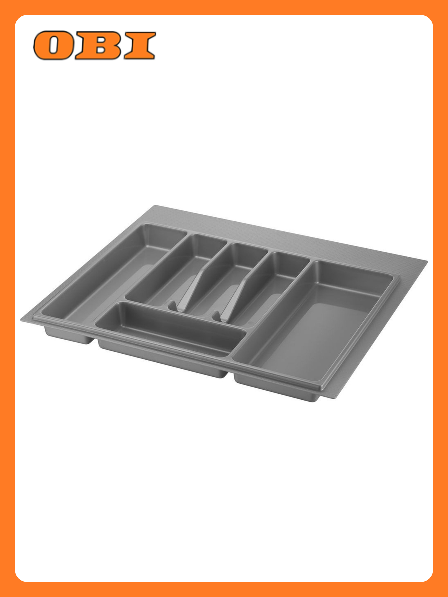 Лоток для столовых приборов Volpato пластик серый 45 см x 54 см