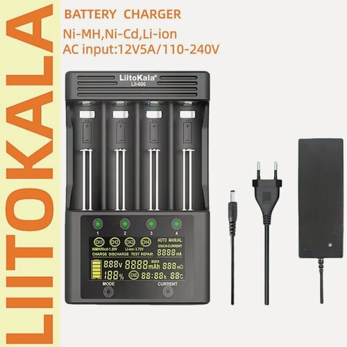 Изображение товара Зарядное устройство LiitoKala Lii-600, для аккумуляторов 26650/22650 и других