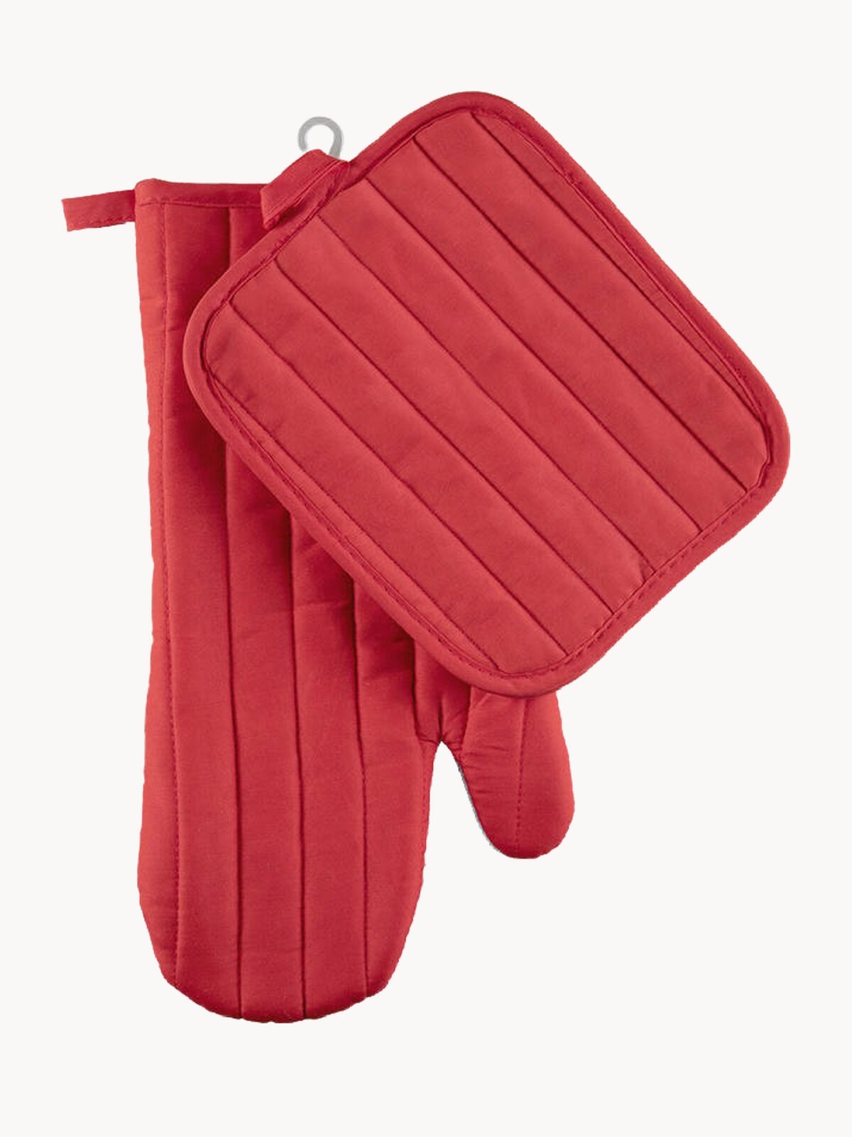 Прихватка для кухни 18х20 см, прихватка-рукавица 18х33 см "Mia Cara" тефлон рис красный