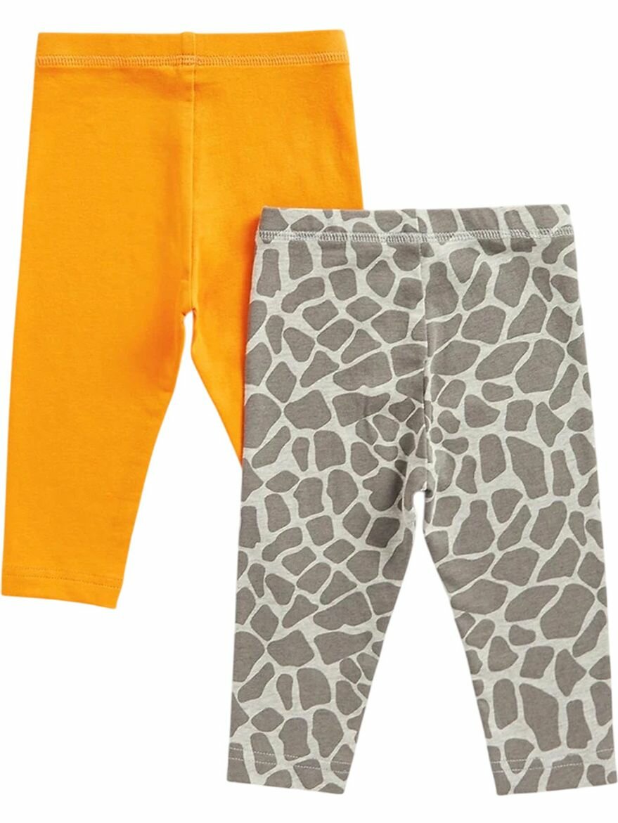 Легинсы mothercare, комплект из 2 шт., размер 86, желтый/серый — фото 1