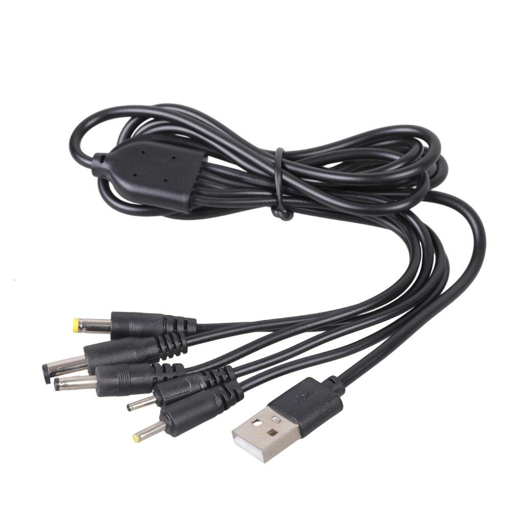 USB кабель для зарядки 5V с разъемами 5.5x2.1мм 4.0x1.7мм 2.0x0.6мм 2.5x0.7мм 3.5x1.35мм 1.5m