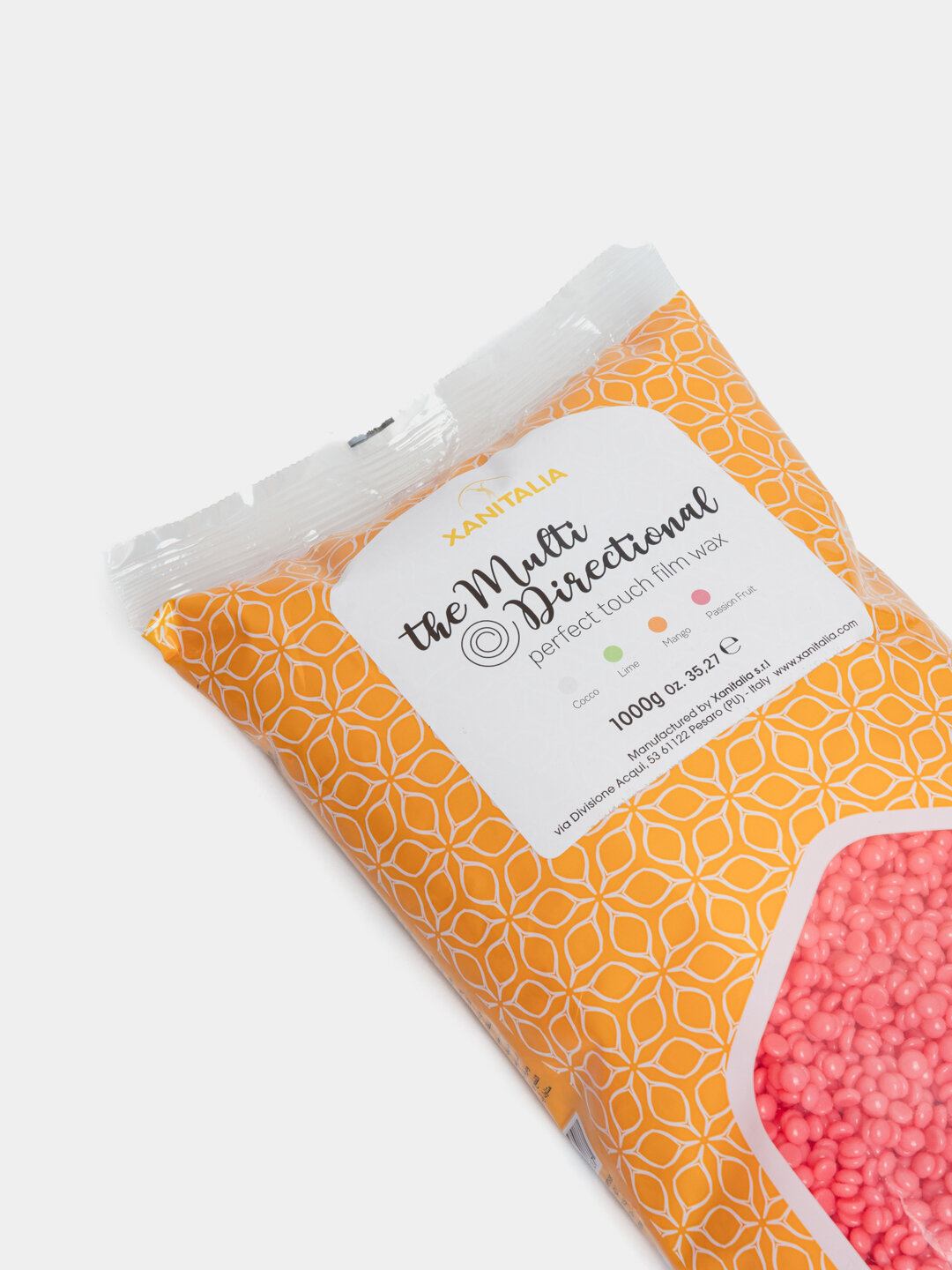 Воск для депиляции Xanitalia, гипоаллергенный, в гранулах, маракуя, универсальный, 1000 г