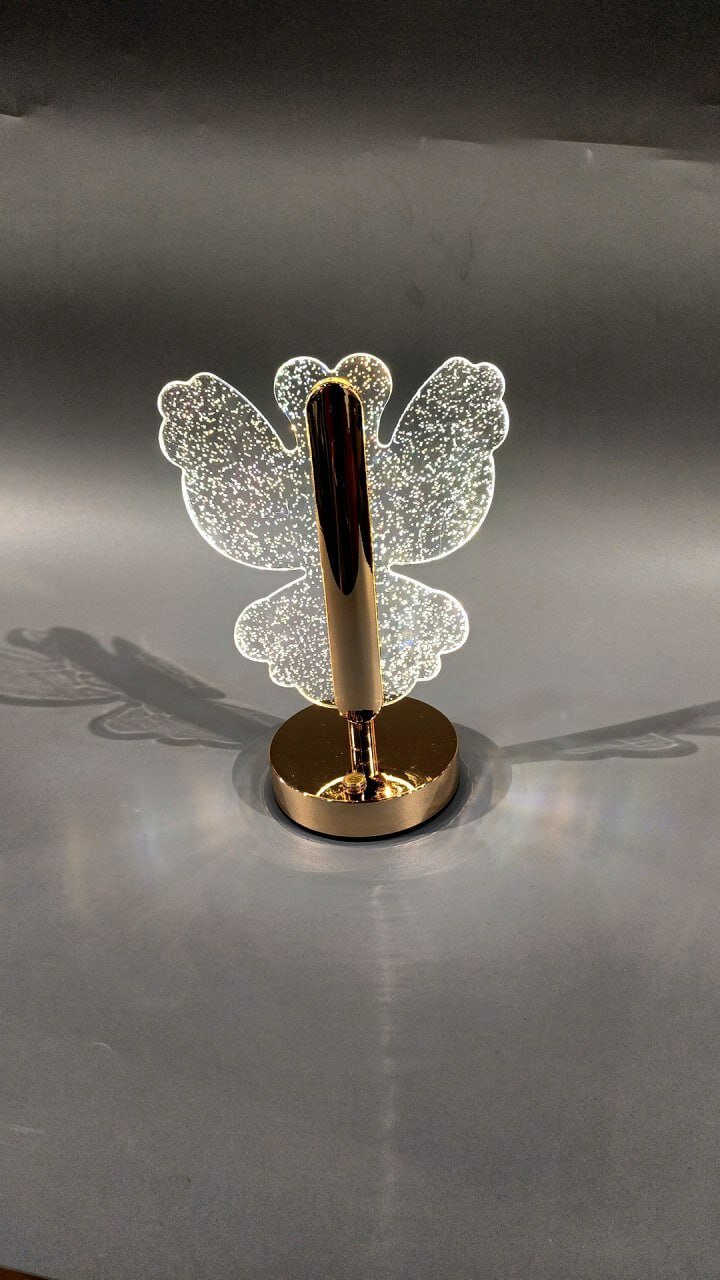 Лампа настольная, акриловая панель, LED, USB, дизайн луна, теплый свет