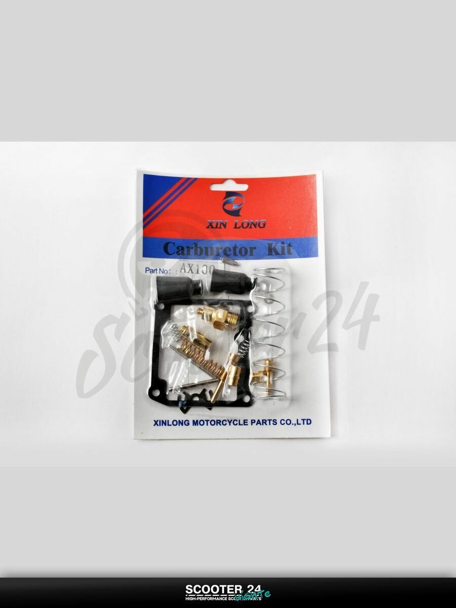 Ремкомплект карбюратора на мотоцикл и скутер Suzuki AX100 / Сузуки (mod: A) "XINLONG"