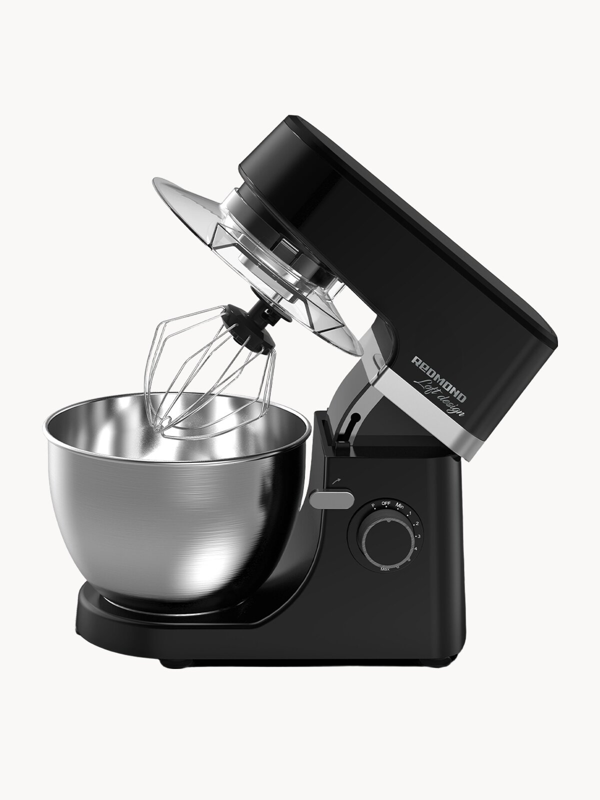 Планетарный миксер редмонд RFM-5360, 8 скоростей, 3 насадки, импульсный режим, плавный пуск, чаша с крышкой 4,5л, 1000Вт