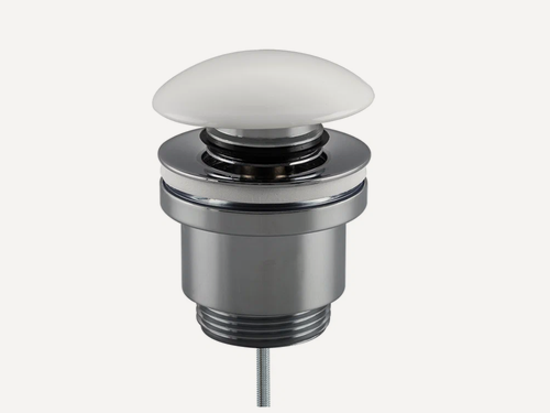 Изображение товара Донный клапан для раковины Frap F62-8 без перелива, автомат, белый, хром