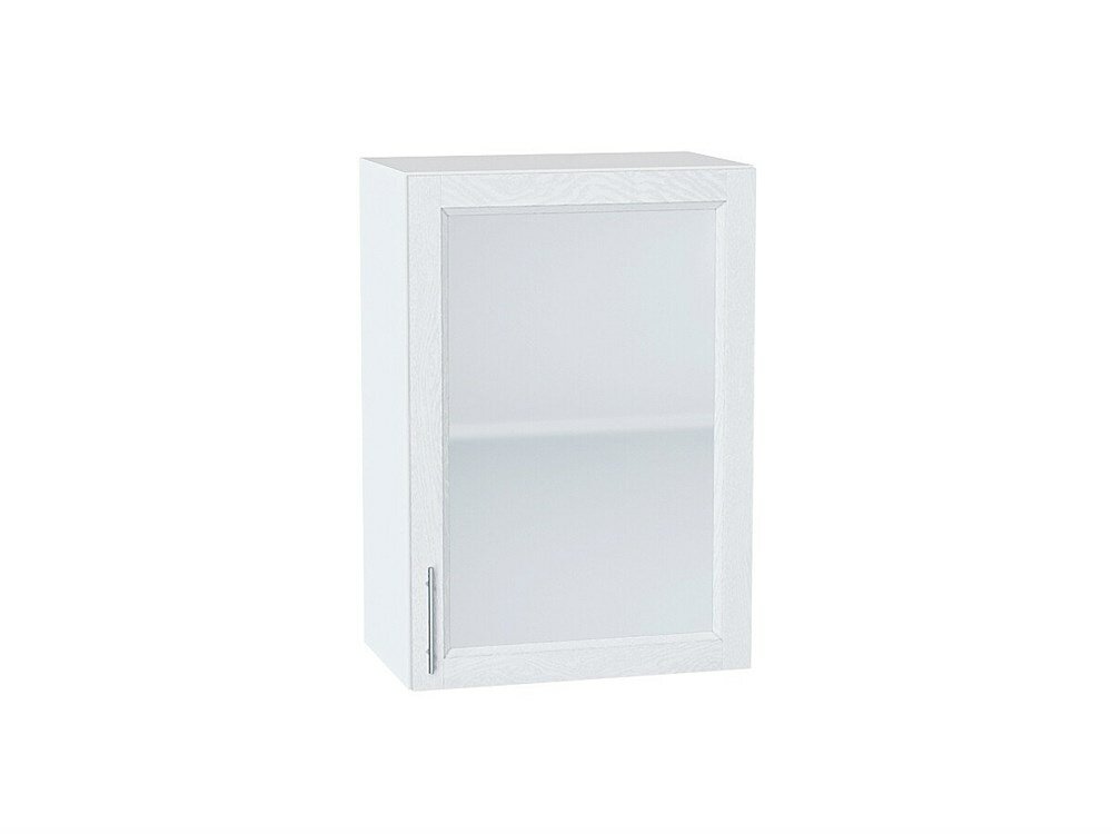 VVT Шкаф верхний с 1-ой остекленной дверцей Сканди Белый, White Softwood, 720, 500 В*Ш*Г 716*500*320, фасад МДФ/Стекло White Softwood, корпус Белый White Softwood