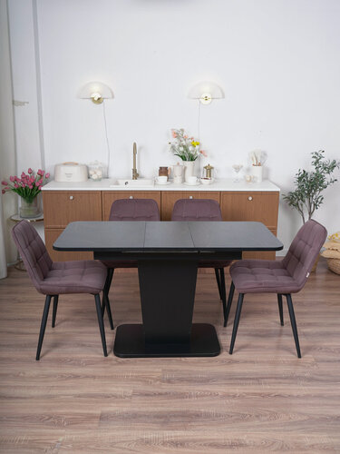 Изображение товара Стол кухонный обеденный раздвижной Грант 108(138)х68см ПластикNo3103ЛДСПчерное