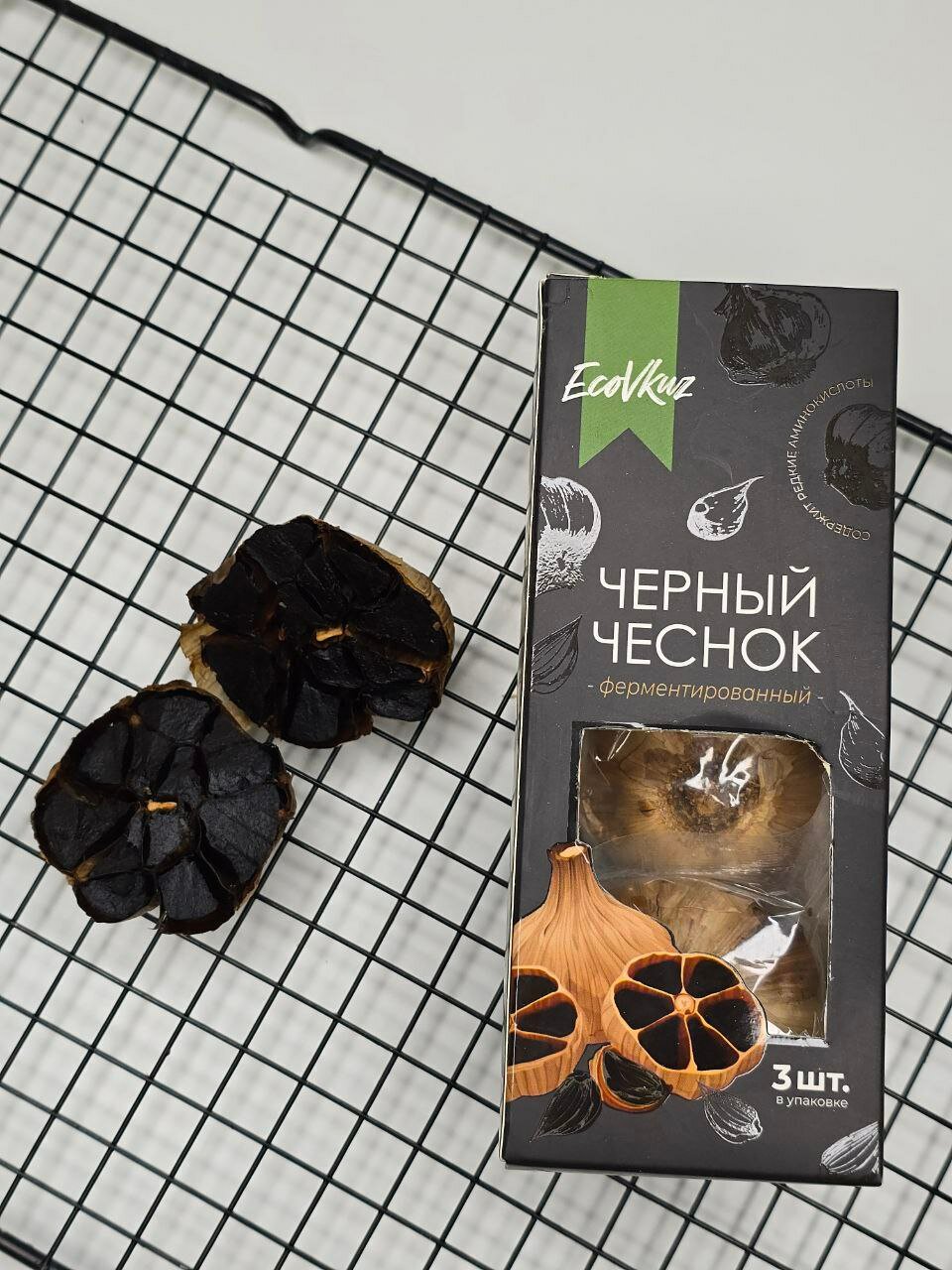 Черный чеснок, ферментированный, 130 г, без запаха, укрепляет иммунитет