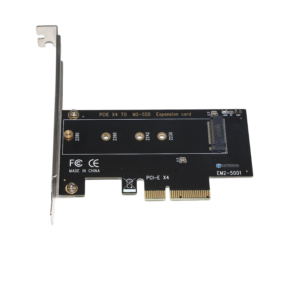 Адаптер для установки SSD M.2 (NVMe) в слот PCI-E 3.0 x4 — фото 1