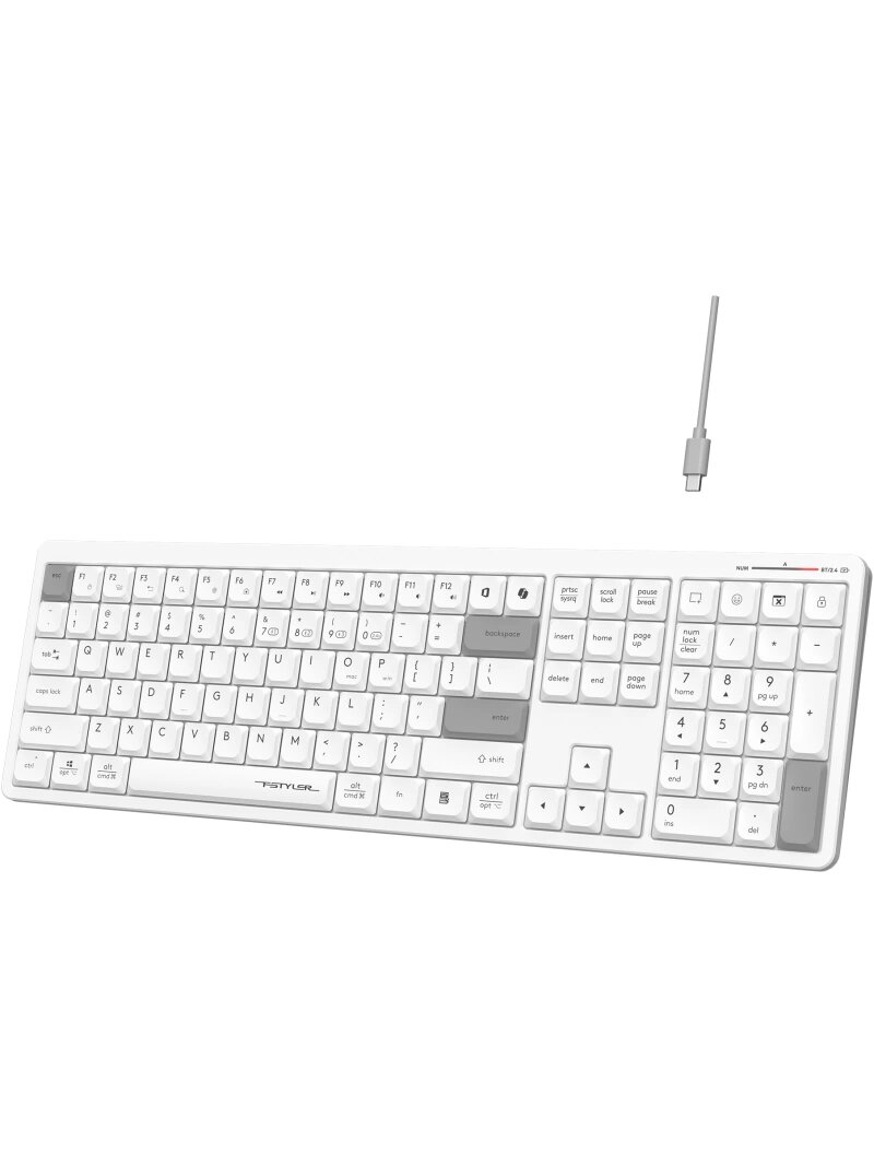 Клавиатура A4Tech Fstyler FBX55C, русские и английские буквы, белый (fbx55c) — фото 1