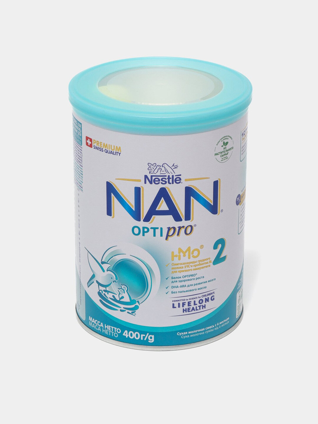 Детская смесь Nestle NAN Optipro 2, 400г, от 6 месяцев, сухая, без сахара