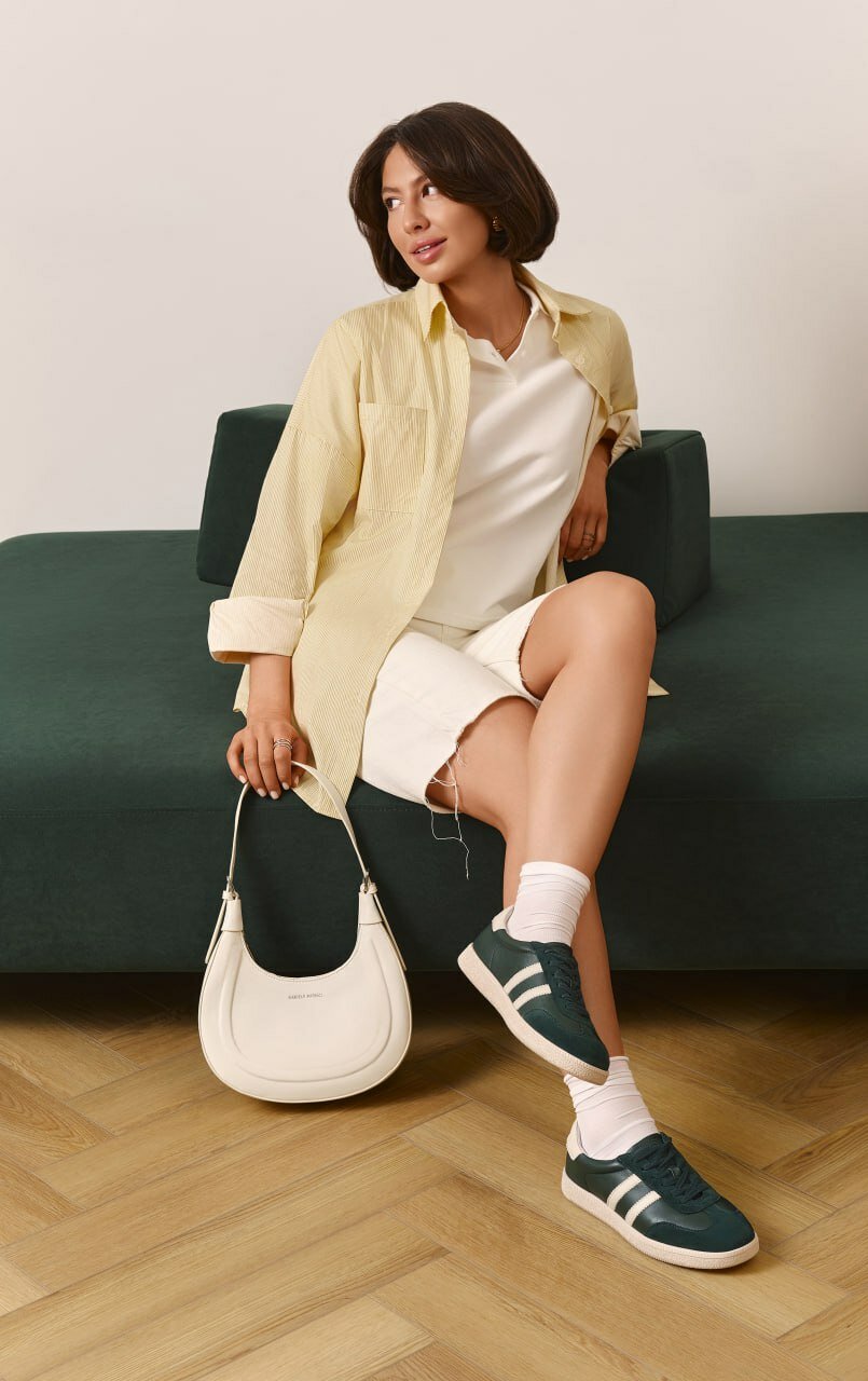 Сумка багет Daniele Patrici, белый — фото 1